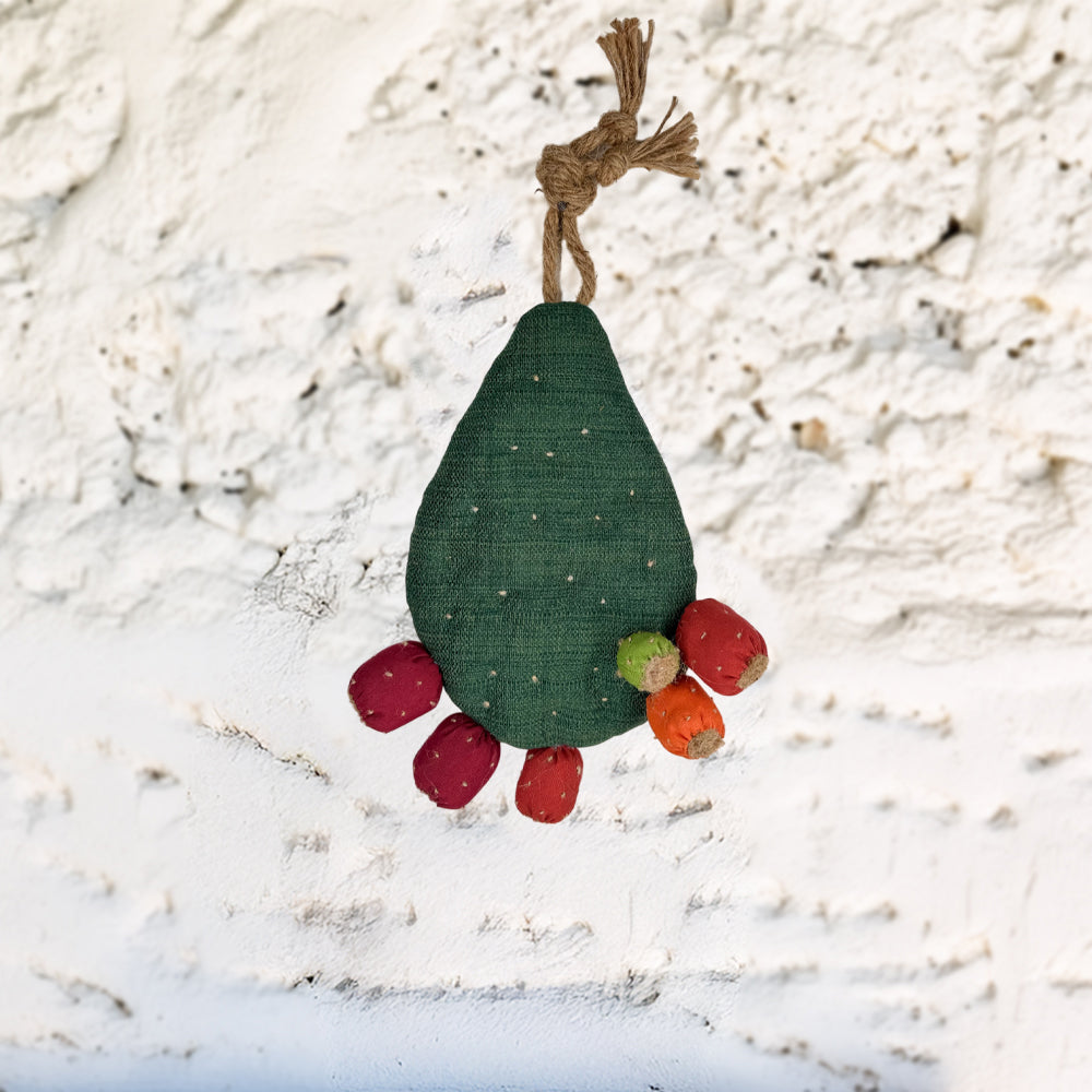 "Le Ppinnùte" – Decorazione sospesa Ficodindia in Tessuto | 30 cm