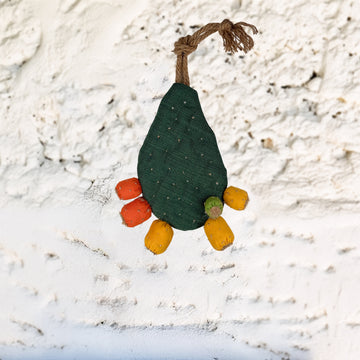 "Le Ppinnùte" – Decorazione sospesa Ficodindia in Tessuto | 30 cm