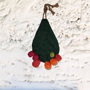 "Le Ppinnùte" – Decorazione sospesa Ficodindia in Tessuto | 40 cm