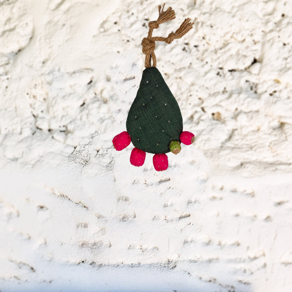 "Le Ppinnùte" – Decorazione sospesa Ficodindia in Tessuto | 24 cm