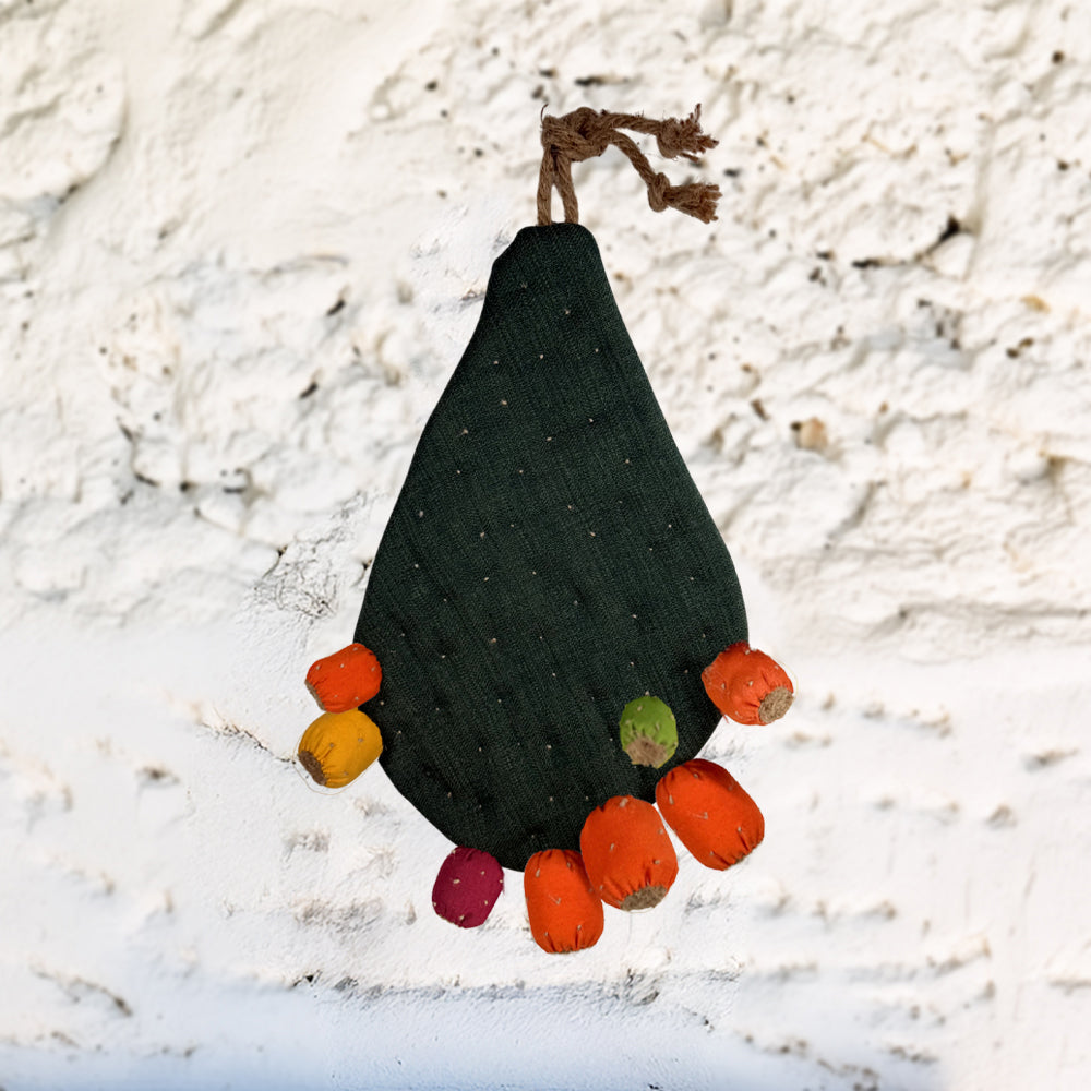 "Le Ppinnùte" – Decorazione sospesa Ficodindia in Tessuto | 50 cm