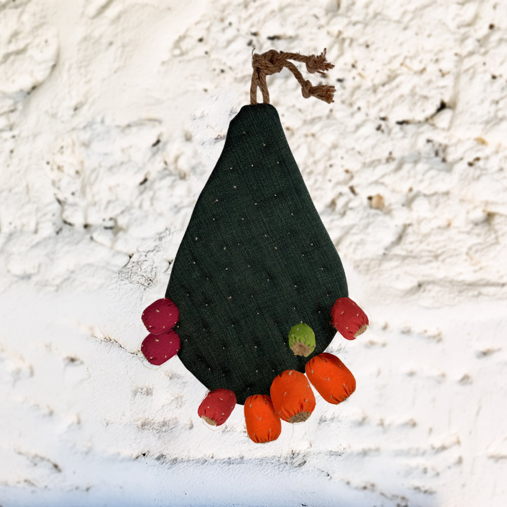 "Le Ppinnùte" – Decorazione sospesa Ficodindia in Tessuto | 50 cm