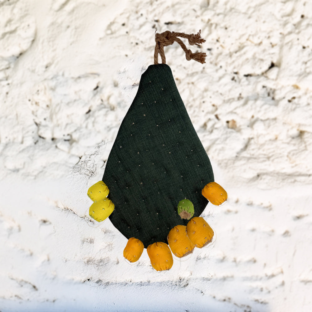 "Le Ppinnùte" – Decorazione sospesa Ficodindia in Tessuto | 50 cm