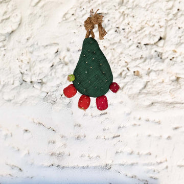 "Le Ppinnùte" – Decorazione sospesa Ficodindia in Tessuto | 24 cm