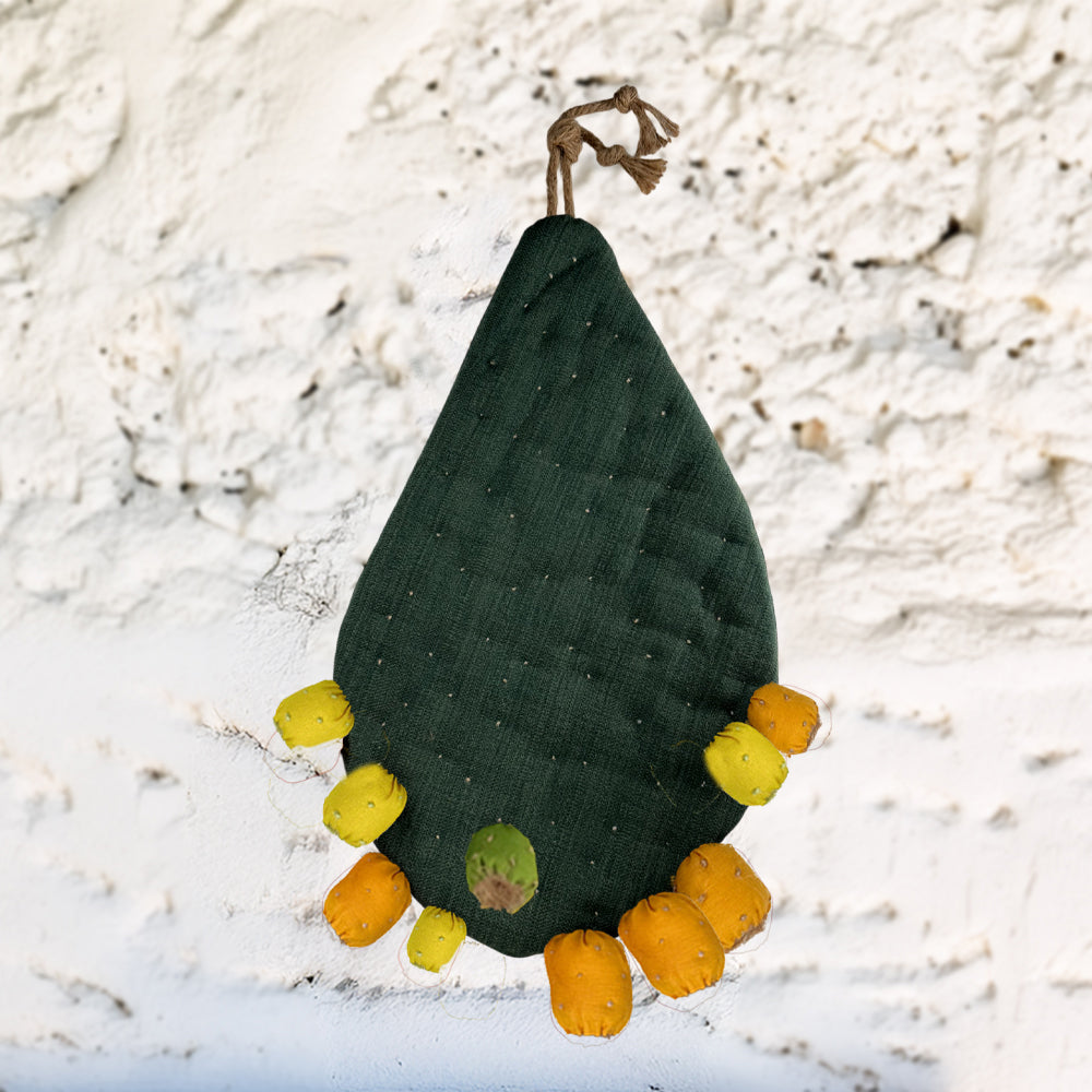 "Le Ppinnùte" – Decorazione sospesa Ficodindia in Tessuto | 60 cm
