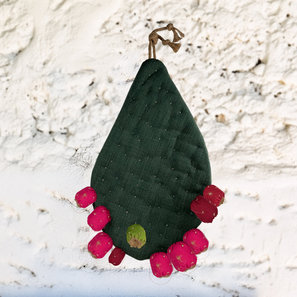 "Le Ppinnùte" – Decorazione sospesa Ficodindia in Tessuto | 60 cm