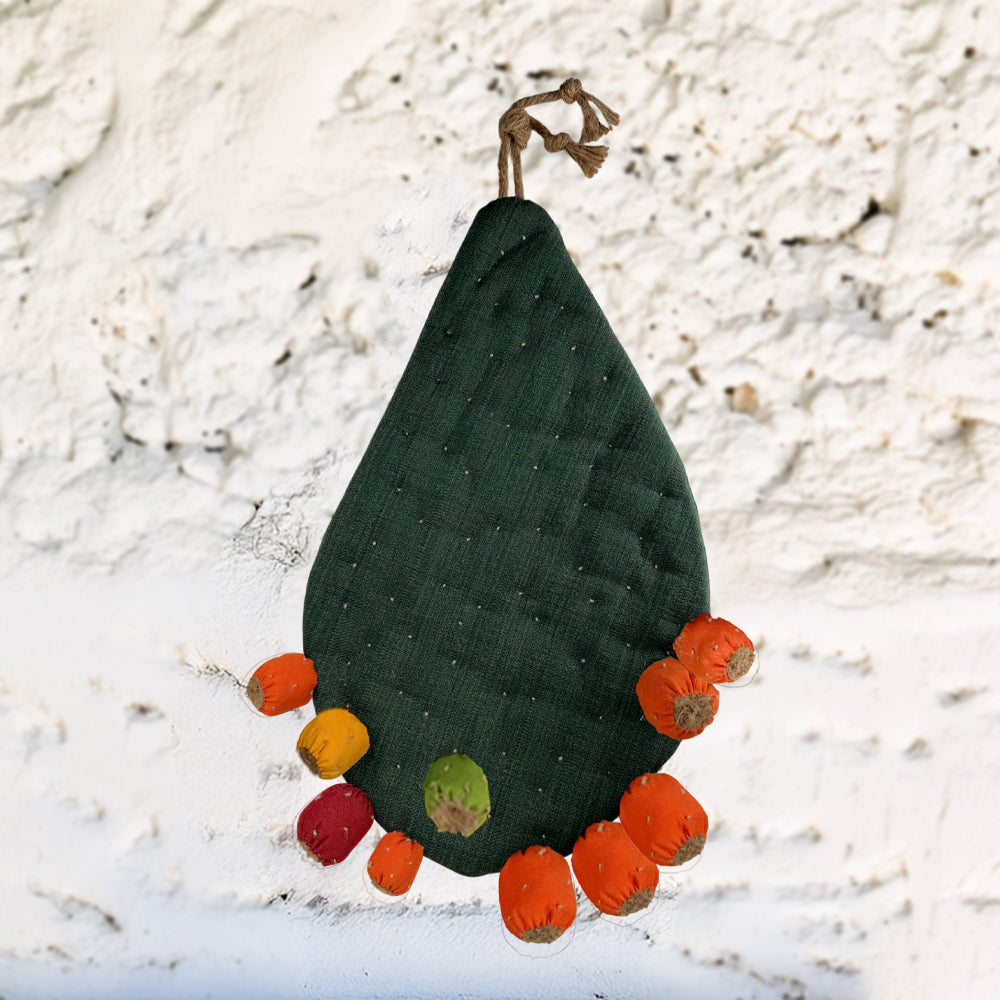 "Le Ppinnùte" – Decorazione sospesa Ficodindia in Tessuto | 60 cm