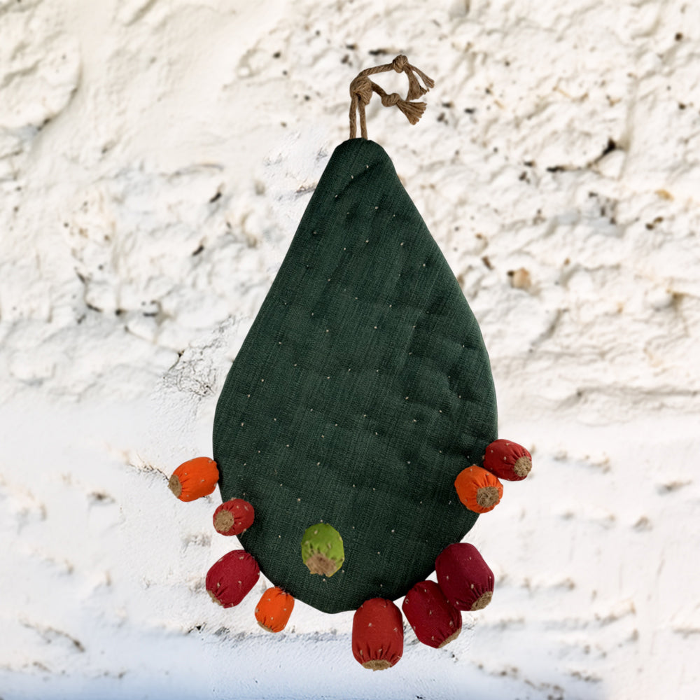 "Le Ppinnùte" – Decorazione sospesa Ficodindia in Tessuto | 60 cm